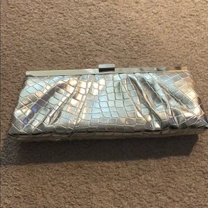 Silver Jessica McClintock clutch